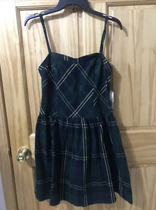 Arizona Juniors Dress Size Large Green Plaid (TW-4059) - Picture 1 of 5