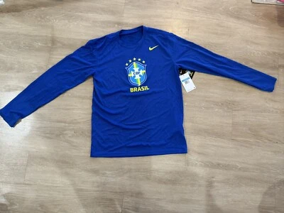 Nike Brazil National Team Primary Logo Legend Performance Long Sleeve T-Shirt - Image 1 of 4