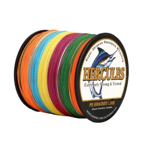 100M 300M 500M 1000M 8 4 Strands Multicolor PE Braided Sea Super Fishing Line - Picture 1 of 29