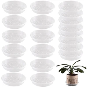 20 Pack Clear Plant Saucer 6 Inches Plant Trays for Pots Plastic Round Drip T... - Picture 1 of 7