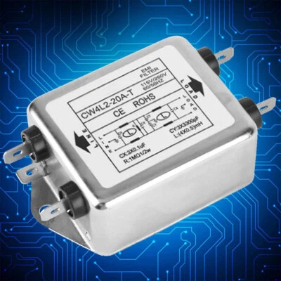 MARKENLOS 115V/250V 20A 50/60Hz CW4L2-20A T Power Line EMI Filtro Terminal Profesional