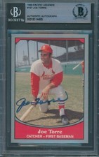 1990 Pacific Legends #107 Joe Torre Beckett Authentic Autograph Signed *4485