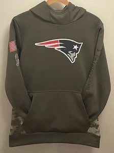New England Patriots Green Nike Salute To Service Hoodie Boy's Size Large - Picture 1 of 15