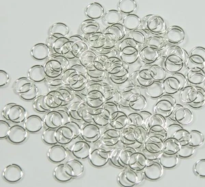 400 Jump Rings, Silver-plated Brass, 7mm Round, 21 Gauge. Open 5.6mm Inside - Picture 1 of 1