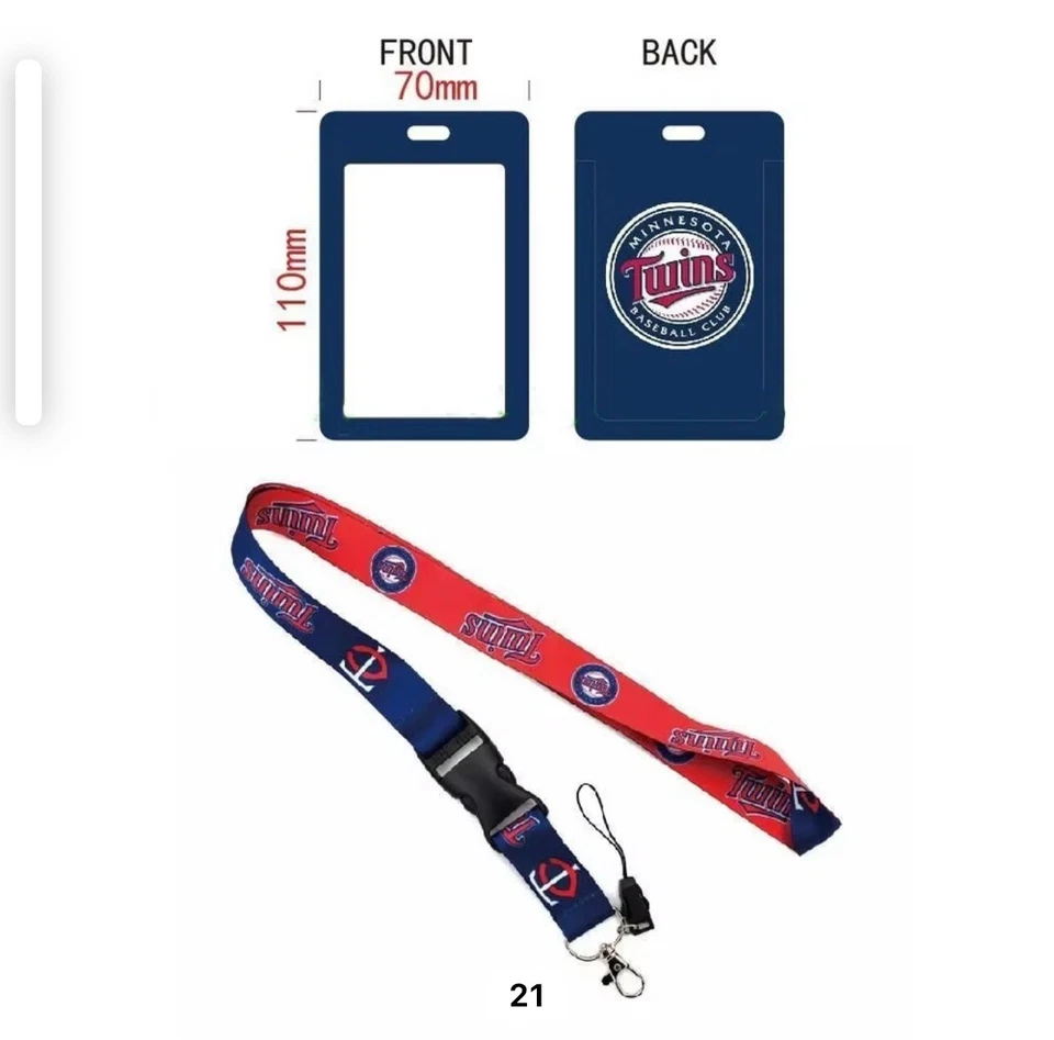 Minnesota Twins Lanyard Keychain AND ID Tag Badge Holder Fan Gift - Image 1 of 1