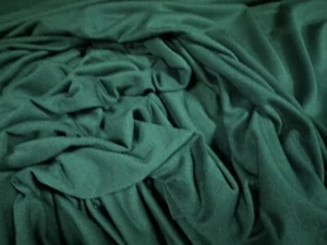 Viscose Spandex Stretch Single Jersey Fabric, Per Metre - Plain - Dark Jade - Picture 1 of 3