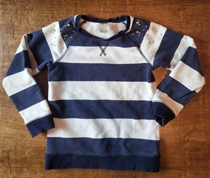 OSH KOSH Oshkosh B'Gosh Toddler Blue/White Stripped Rhinestones Toddler Size 5 - Picture 1 of 4
