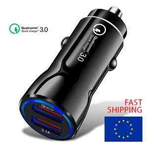 Car USB Charger Quick Charge 3.0 2.0 Mobile Phone Charger 2 / 3 Port USB Fast - Picture 1 of 16