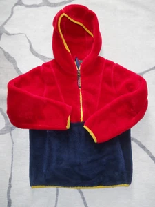 VTG L.L. Bean Fleece Kids Youth Small 8 Zipper Pullover Color Block Reflective - Picture 1 of 5