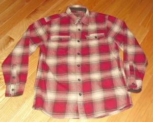 NUEVO SIN ETIQUETAS~Camisa Manta Pesada Orvis Para Hombre~Cabaña~Franela~Botones~Cuadros~Bolsillos~Talla M - Imagen 1 de 4