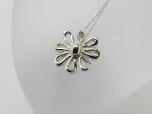 Tiffany & Co. Paloma Picasso Flor Margarita Colgante Collar 15.6" Plata 925 - Imagen 1 de 19