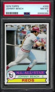 PSA 8 - 1979 Topps #200 Johnny Bench ALL-STAR Cincinnati Reds HOF - Picture 1 of 2