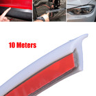 10M White Slant T Rubber Car Fender Bumper Side Skirt Gap Fill Seal Weatherstrip