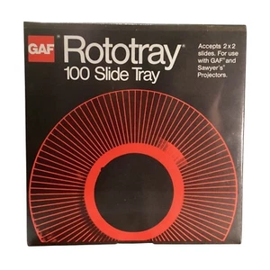 GAF & Sawyer's Proyectores Rototray 2X2 100 Bandeja Deslizante Nueva Caja Sellada - Imagen 1 de 3