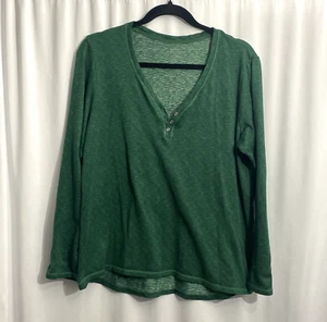 New Direction Intimates Women’s Green Sleepwear Shirt Size XL Long Sleeve - Picture 1 of 8