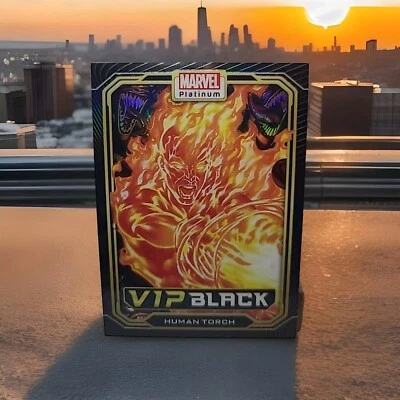 Marvel Platinum VIP BLACK Achievement Redemption Human Torch VIP-2 - Image 1 of 2