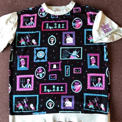 Disney Parks Women's Small HAUNTED MANSION Pajama Shirt GLOW in DARK Ghosts - Image 1 of 4