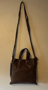 Bolso Bandolera MARNI Cuero Marrón Cadena Correa Borla Asa Superior - Imagen 1 de 10