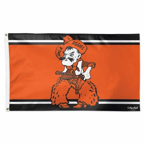 Oklahoma State University Pistol Pete Flag 3x5 Deluxe Flag Cover