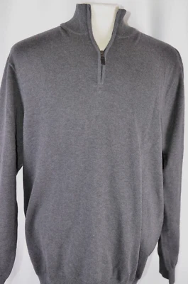 Jos. A. Bank Traveler Men's Pullover 1/2 Zip Sweater Sz NWT XXL Pima Cotton Gray - Image 1 of 4