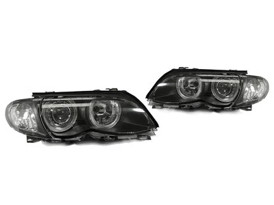 DEPO Angel Halo Headlight + Clear Corner Light For 02-05 BMW E46 3 Series 4D/5D - Image 1 of 4