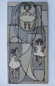 LOS ANGELES CALIFORNIA Chouinard Artist MCM HOLLYWOOD CA Painting LEON D'USSEAU - Picture 1 of 19