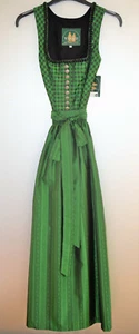 Elegantes Dirndl Kleid Dirndlkleid Rosegger lang Wenger grün schwarz Gr 32 - Bild 1 von 15