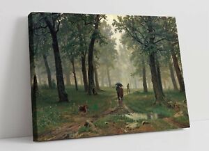 IVAN SHISHKIN, RAIN IN THE OAK FOREST -CANVAS WALL ART PICTURE PRINT ARTWORK
