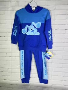 Blue's Clues and You Blue Long Sleeve Hoodie Top Pants Outfit Set Kids Boys 5T - Picture 1 of 15
