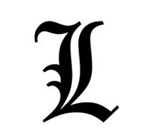 Old English Lettering - Letter L - Car Tablet Vinyl Decal - Picture 1 of 1