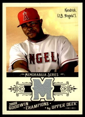 2009 Upper Deck Goodwin Champions Memorabilia Howie Kendrick Los Angeles Angels - Image 1 of 2