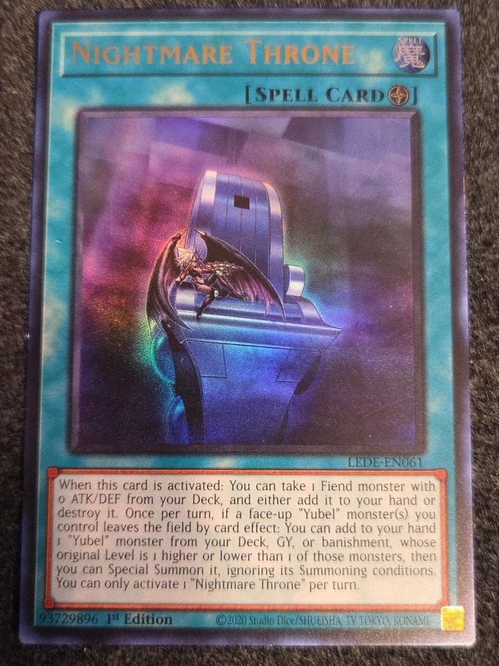Near Mint, English - 1 x MTG Nightmare Throne - LEDE-EN061 - Ultra Rare - 1st Ed - Image 1 of 1