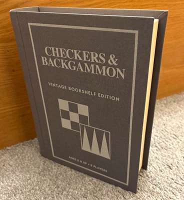 BNIB Checkers And Backgammon Boardgame Vintage Bookshelf Collector's Edition - Image 1 of 4