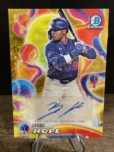 2025 Bowman Chrome Zyhir Hope Auto Melt Mashers Gold Mini Diamonds /50 Dodgers - Bild 1 von 10