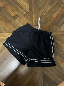 Dri Fit Nike Shorts Girl black white basketball Size 7-8 - Picture 1 of 2