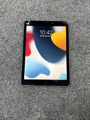 Apple iPad Air 2nd Gen Tablet 32GB WiFi + Cellular Space Grey A1567 Cracked - Image 1 of 4