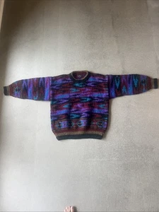 Vintage Lost Horizons Nepal Einheitsgröße Herren handgestrickt 100 % Himalaya Wolle Pullover - Bild 1 von 7