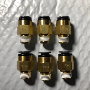 (Cantidad 15) Adaptador de conectores macho de latón SMC de 3/8" x 1/4" MNPT x PUSH KV2H11-35S - Imagen 1 de 6