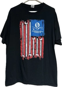 Cornwell Tools USA XL Themed Graphic T-Shirt Black Distressed Mechanic  - Picture 1 of 3