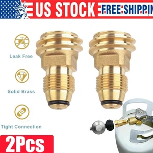 2PCS POL vers QCC1 Adaptateur Réservoir Propane 100 lbs LP Valve de Réservoir vers Type-1 Raccord US - Photo 1/12
