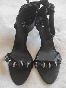 🌹 Sandaletten Satin mit Ziersteine - Bild 1 von 3