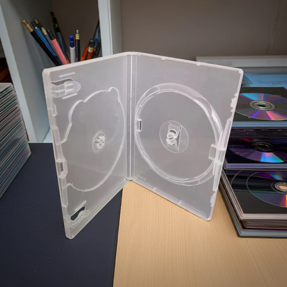 New premium amaray double dvd clear 14mm case + free uk delivery - Image 1 of 1