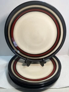 4–Gibson Elite Lewisville Red And Brown Dinner Plates 11 Inch Very Nice. 2078 - Picture 1 of 9