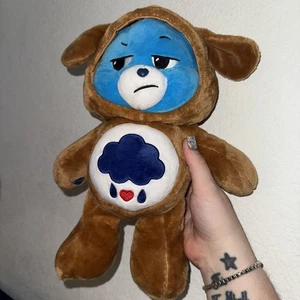 Care Bear Puppy Grumpy Bear Unlock The Magic Basic Fun Plush w/ Removable Hood - Picture 1 of 7