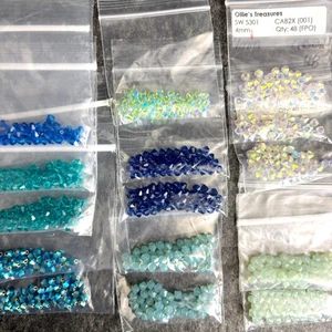 Swarovski 5301 4mm Bicone Kristall Perlen - 720 Stück - Meerjungfrau Farbmix - Bild 1 von 9