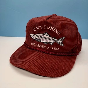 Vintage Kenai River Alaska Angeln Cord Seil Papa Hut Beule Bonnett - Bild 1 von 11