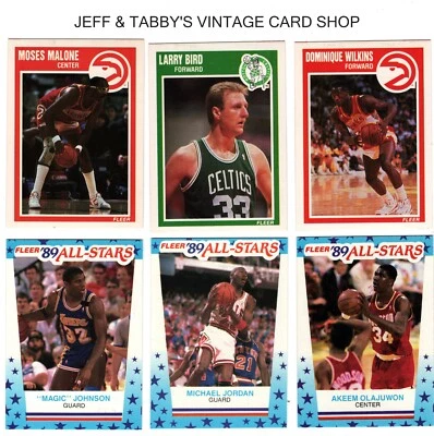1989-90 FLEER BASKETBALL CARDS & STICKERS C DROP DOWN MENU 4 CARD U WILL RECEIVE - Image 1 of 4