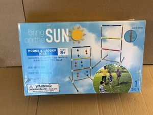 Bring on the Sun Hooks &Ladder Toss Ages 8+ 39" X 24" 2 Ladder Toss &6 Toss Ball - Picture 1 of 2