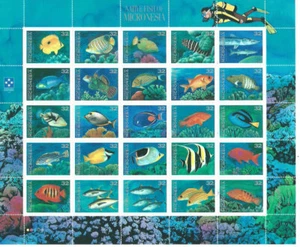 Micronesia - Mail 1996 Yvert 388/412 MNH Fauna Marina. Fish - Picture 1 of 1
