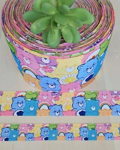 7/8, 1.5 & 3" (1 YD) Care Bear Grosgrain Ribbon Funshine Share Wish Bear - Picture 1 of 1